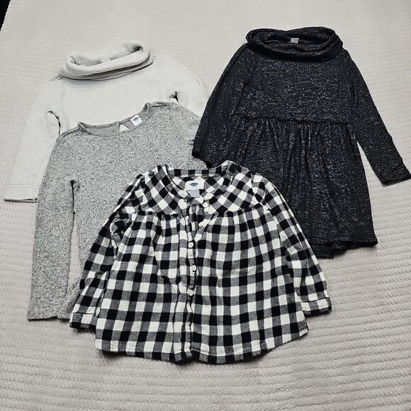 Old Navy Lot Girls 4T Dress & 3 Shirts - Picture 1 of 8